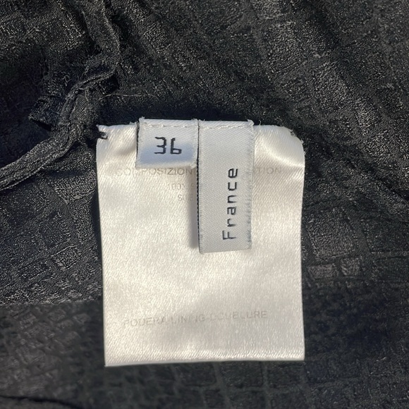 BALENCIAGA PARIS Black Silk Kimono Sleeve Top. 36. - Picture 11 of 16